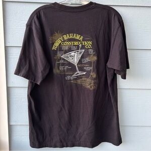 Tommy Bahama Black Tee with Martini Graphic